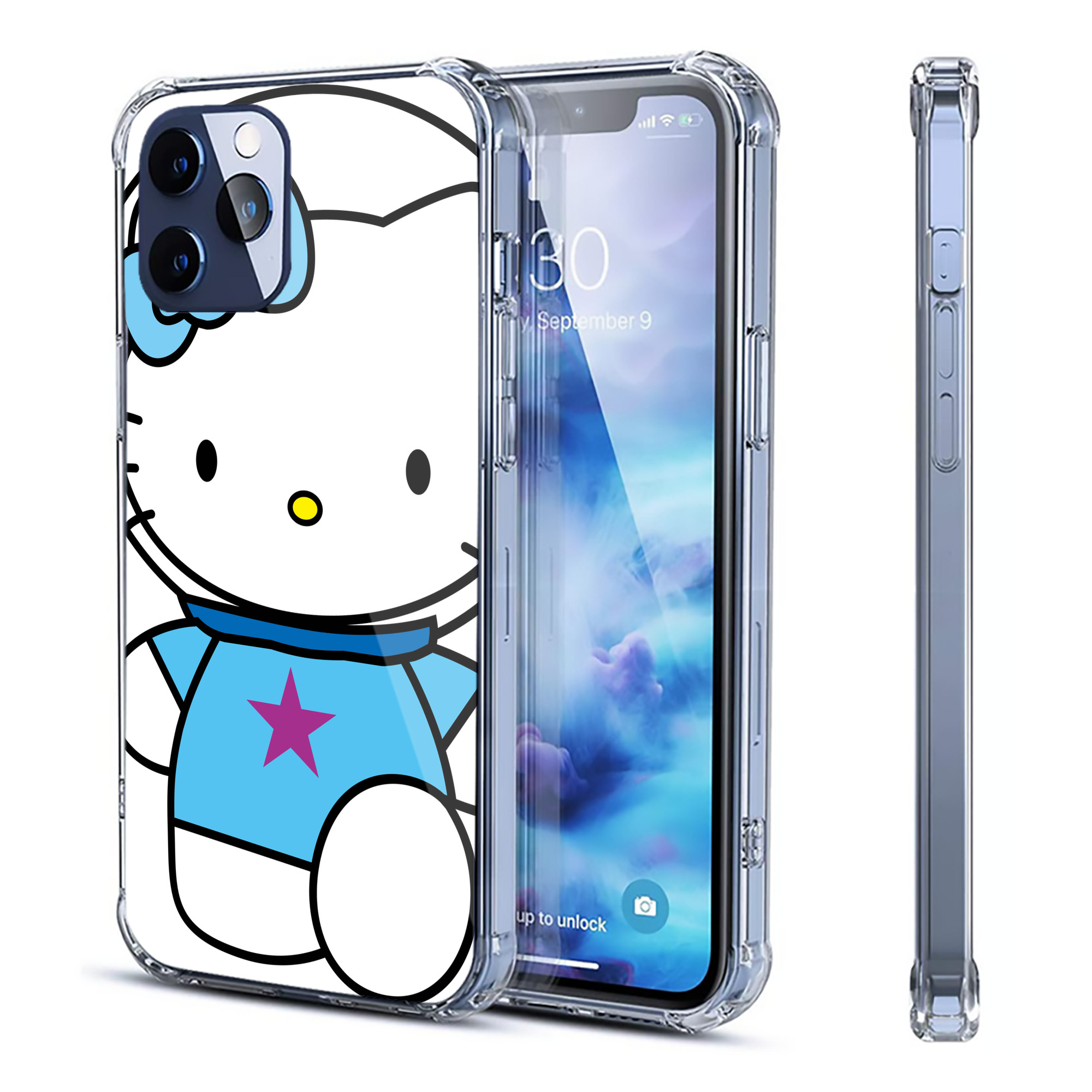（画像用） Hello Kitty ハローキティ 【iPhone 12シリーズ対応】透明スマホケース（クリアソフトケース）